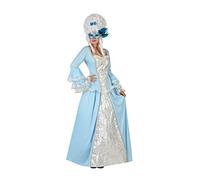 Atosa- Disfraz cortesana de época, Color Celeste, M-L (22853)