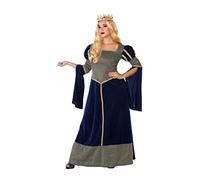 Atosa Disfraz dama medieval para mujer adulta – Azul real XL