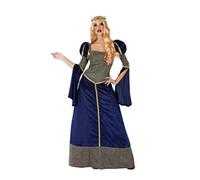 Atosa Disfraz Dama Medieval para Mujer Adulto Azul Real Talla XS