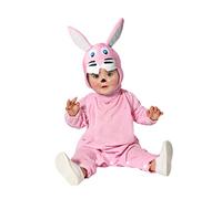 Atosa | Disfraz de Conejo Rosa para Bebé | Conjunto Completo Unisex con Orejas, Gorro y Mono | Cómodo y Lavable a Máquina | Drisfraces Infantiles Ideales para Carnaval y Halloween | Talla 6-12 meses