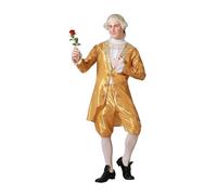 ATOSA | Disfraz de Cortesano Dorado para Hombre | Elegancia Histórica y Estilo Real | Traje Completo | Chaqueta, Camisa y Pantalón | Inspirado en la Moda de Época | Ideal para Carnaval y Eventos | M-L