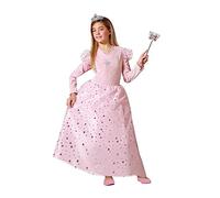 Atosa | Disfraz de Hada Madrina Rosa con Estrellas para Niña | Incluye Vestido Largo con Detalles Plateados | Disfraces Infantils Ideales para Carnaval, Halloween y Fiestas Temáticas | 5-6 Años