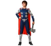 Atosa | Disfraz de Héroe Cómic Thor Niño Infantil | Dios del Trueno | Túnica y Capa | Martillo No Incluido | Ideal para Carnaval, Halloween y Fiestas | Disfraces Infantiles para Niños de 1 a 12 Años