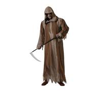 Atosa | Disfraz de Mago Adulto Hombre | Muerte | La Parca | Disfraces de Terror para Halloween, Carnaval, Fiestas Temáticas | Incluye Mono Largo con Capucha | Cómodo, Divertido y Original | M-L