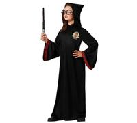 Atosa | Disfraz de Mago Unisex | Niño y Niña | Túnica de Harry Potter Hogwarts con Capa y Sombrero | Varita y Gafas Redondas No Incluidas | Ideal para Halloween, Carnaval y Fiestas |1-12 años