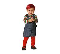 Atosa | Disfraz de Muñeca Sangrienta para Bebé Niña | Chucky | Muñeco Diabólico Asesino | Disfraces de Jueguete de Terror para Halloween, Carnaval, Fiestas Temáticas | Camiseta y Mono | 6-12 Meses