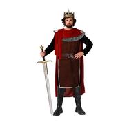 Atosa Disfraz de Rey Medieval para Hombre Adulto Traje de Caballero Noble de 4 Piezas de Época | XL