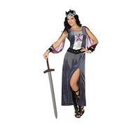 Atosa - Disfraz de Soldado Medieval para mujer, color: Gris/Lila, 38/40 (Talla del fabricante: M)