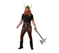 Atosa | Disfraz de Vikingo para Hombre Adulto | Guerrero Nórdico Valiente y Feroz | Apariencia Robusta y Ruda | Incluye Camiseta, Pantalón, Cinturón | Perfecto para Fiestas Temáticas y Carnaval | XXL