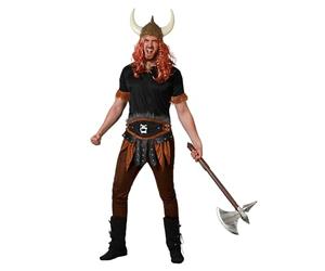 Atosa | Disfraz de Vikingo para Hombre Adulto | Guerrero Nórdico Valiente y Feroz | Apariencia Robusta y Ruda | Incluye Camiseta, Pantalón, Cinturón | Perfecto para Fiestas Temáticas y Carnaval | M-L