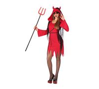 ATOSA disfraz demonia mujer adulto rojo XS