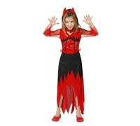 ATOSA disfraz demonia niña infantil rojo y negro 10 a 12 años
