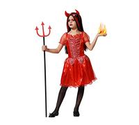 Atosa disfraz demonia roja fuego infantil