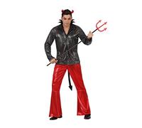 Atosa disfraz demonio hombre adulto brillante plateado XS