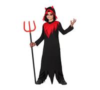 Atosa disfraz demonio niño infantil túnica negra 3 a 4 años