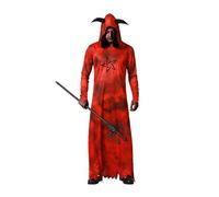Atosa disfraz demonio rojo túnica con capucha hombre adulto XXL