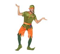 Atosa disfraz duende hombre adulto verde M