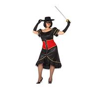 Atosa disfraz enmascarada mujer adulto vestido negro XXL