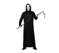 Atosa disfraz fantasma negro con mascara hombre adulto XL