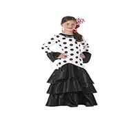 Atosa disfraz flamenca sevillana blanco negro niña infantil 7 a 9 años