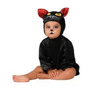 Atosa disfraz gato con capucha y orejas negro unisex 12 a 24 meses