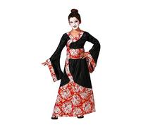 Atosa disfraz geisha kimono negro niña infantil 7 a 9 años