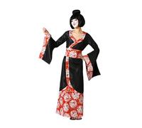 Atosa Disfraz Geisha Negro Mujer Japonesa Tradicional Especialista En Arte Danza Música Canto Poesía Conversación