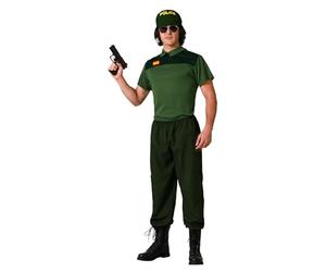 Atosa Disfraz Guardia Civil Imagen de Autoridad Y Disciplina Seguridad Y Orden Público Uniforme Verde Oscuro