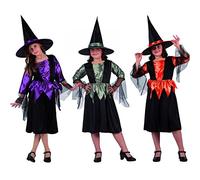 Atosa Disfraz Halloween Bruja Surtido Niña Infantil Violeta Naranja Gris 7 A 9 Años