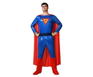 Atosa disfraz heroe comic azul adulto superpoderes M