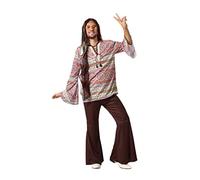 Atosa disfraz hippie hombre marrón adulto M