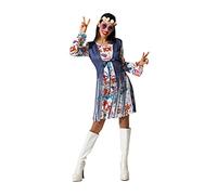 Atosa disfraz hippie mujer multicolor adulto XS