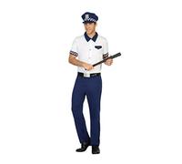 Atosa - Disfraz hombre agente de policía, color blanco, M-L (15453)