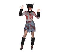 Atosa disfraz homre lobo sangriento mujer adulto XS