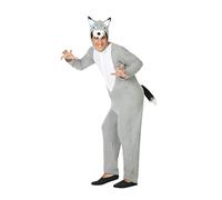 Atosa disfraz lobo hombre adulto gris M