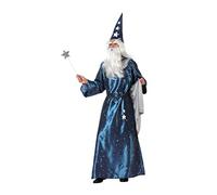 Atosa disfraz mago hombre adulto azul brillante M