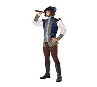 Atosa disfraz medieval hombre adulto cortesano azul M