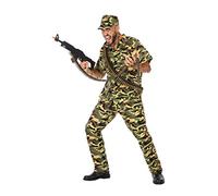 Atosa disfraz militar hombre adulto camuflaje XS