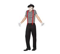 Atosa disfraz mimo hombre adulto blanco negro M