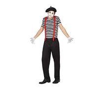 Atosa disfraz mimo hombre adulto blanco negro XL