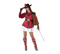 Atosa disfraz mosquetera rojo mujer adulto M