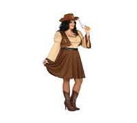 Atosa - Disfraz Mujer Cowgirl Vaquera, Color Amarillo, XXL (31491)