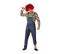 Atosa Disfraz Muñeco Camiseta a Rayas, Estilo Vaquero Roto Infantil y Espeluznan