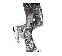 Atosa disfraz pantalon disco brillo gris M