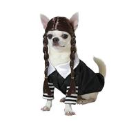 ATOSA Disfraz para Mascota niña Fantasma Negro con Peluca