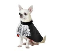 Atosa Disfraz para Mascota Vampiro Capa Negra con Cuello Celebraciones Halloween Fiestas Temáticas Divertido y Elegante Cómodo