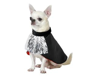 Atosa Disfraz para Mascota Vampiro Capa Negra con Cuello Celebraciones Halloween Fiestas Temáticas Divertido y Elegante Cómodo