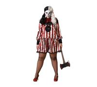 Atosa disfraz payasa halloween rojo camiseta con pantalón mujer adulto M