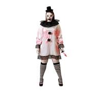 Atosa disfraz payasa halloween vestido blanco mujer adulto XXL