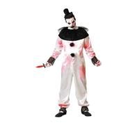 Atosa disfraz payaso halloween blanco mono con cuello hombre adulto XL